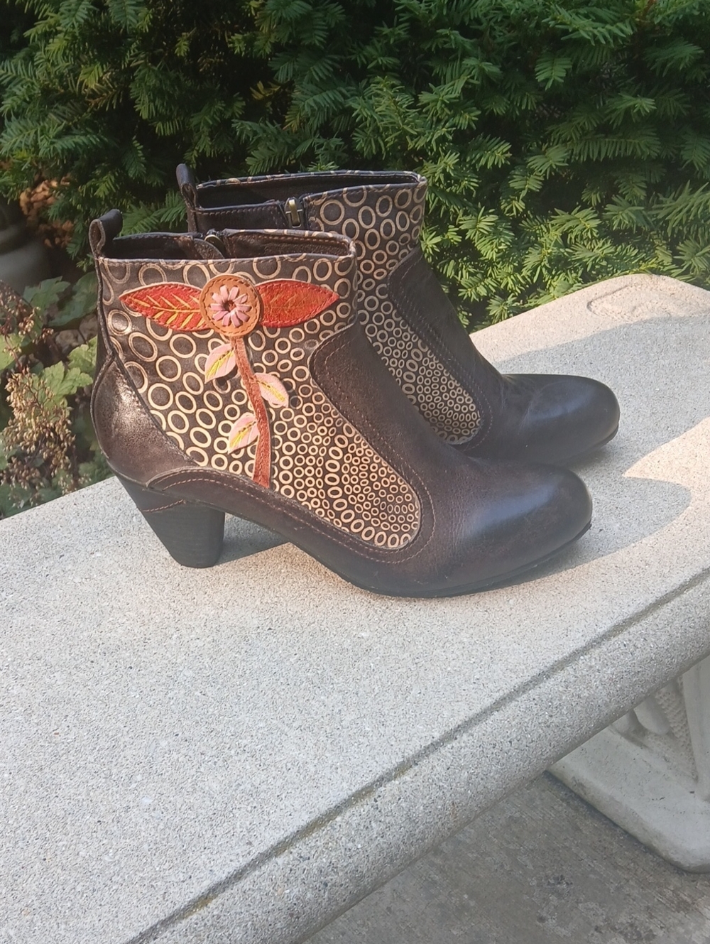 L'Artiste by Spring Step "Parfum" Ankle Boots in dark brown Sz41(9.5) Steampunk